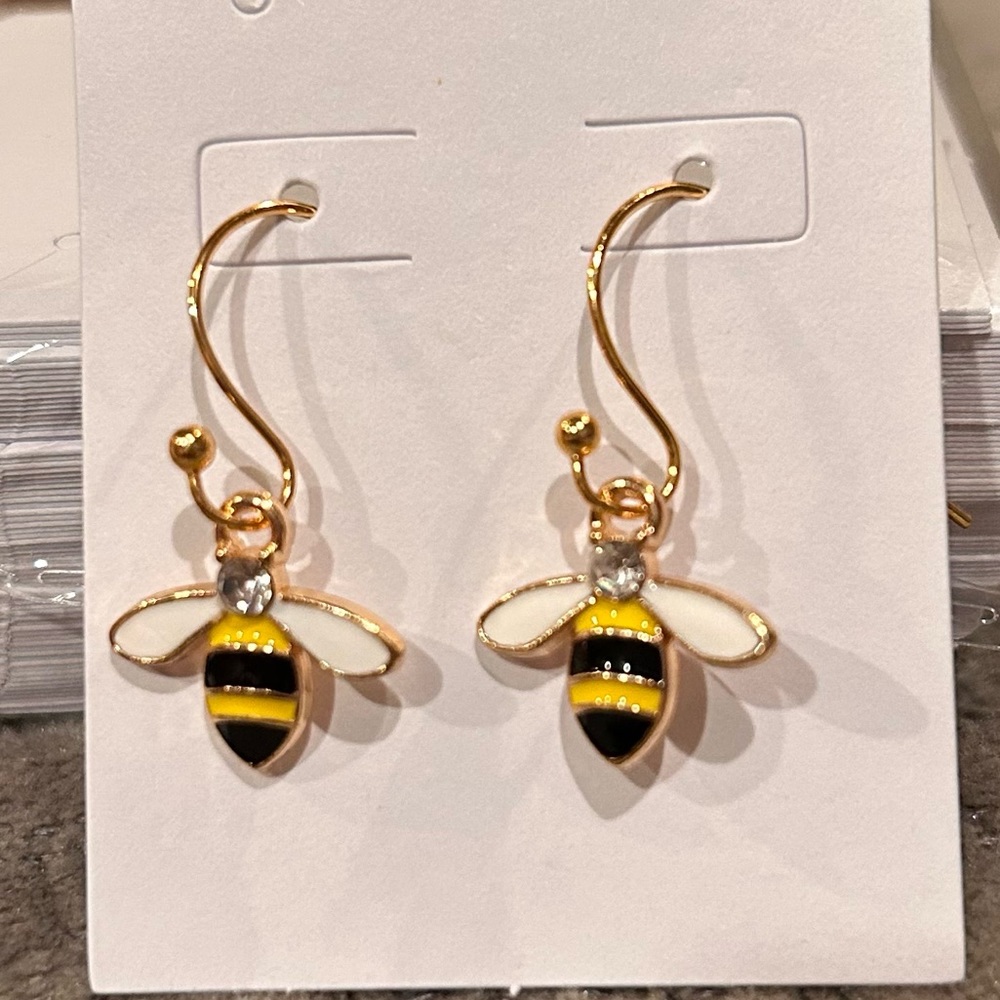 NEW Bee Earrings 18K Gold Plated Nickel Free